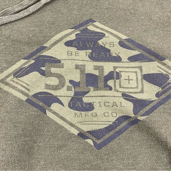 5.11 Tactical Camo Diamond Crest Hoodie Men M Green Pullover - Picture 3 of 11